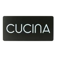Pittogramma adesivo - Cucina - 32,5 x 16 cm - PVC - nero-bianco - Stilcasa - PR24-CU - 8033630015429 - DMwebShop