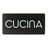 Pittogramma adesivo - Cucina - 32,5 x 16 cm - PVC - nero-bianco - Stilcasa - PR24-CU - 8033630015429 - DMwebShop
