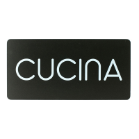 Pittogramma adesivo - Cucina - 32,5 x 16 cm - PVC - nero-bianco - Stilcasa - PR24-CU - 8033630015429 - DMwebShop