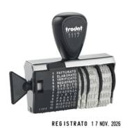 Timbro Datario + Polinomio 1117-DB11 - manuale - 4 mm - Trodat - 78760. - 9008056787600 - DMwebShop