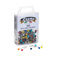 Spillo con testa di plastica colorata - inox - conf. 100 pezzi - Leone dell'era - APSC1 - 8007979008879 - DMwebShop