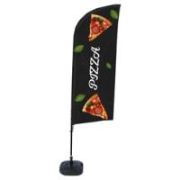 Bandiera a vela PIZZA - con base riempibile - 89 x 240 cm - Studio T - BFAW310-WT21-I136ECO - DMwebShop