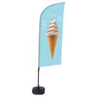 Bandiera a vela GELATO - con base riempibile - 89 x 240 cm - Studio T - BFAW310-WT21-I131ECO - 1110134 - DMwebShop