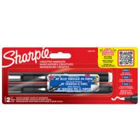 Marcatore acrilico - punta tonda - bianco-nero - conf. 2 pezzi - Sharpie - 2201181 - 3026982011817 - DMwebShop