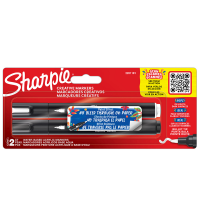 Marcatore acrilico - punta tonda - bianco-nero - conf. 2 pezzi - Sharpie - 2201181 - 3026982011817 - DMwebShop