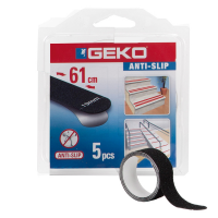 Striscia adesiva antiscivolo Antislip - 1,9 x 61 cm - nero - conf. 5 pezzi - Geko - 220-51 - 220/51 - 8014846519611 - DMwebShop