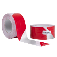 Nastro segnaletico Signal - 70 mm x 100 mt - bianco-rosso riflettente - Geko - 205/11 - 8014846706028 - DMwebShop