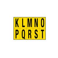 Lettere adesive da K a T - in PVC - 56 x 99 mm - 10 etichette per foglio - 1 foglio - nero-giallo - Cartelli Segnalatori - 905KT - 8409052101826 - DMwebShop
