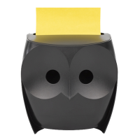 Dispenser gufo nero + ricarica Super Sticky Z Notes - giallo - OWL-330 - 76 x 76 mm - 90 fogli - Post-it - 7100322315 - 4064035147204 - DMwebShop