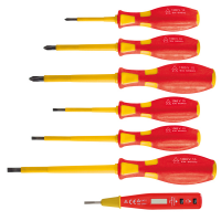 Cacciaviti isolati 1000 V - con cercafase - misure assortite - conf. 7 pezzi - Valex - 1463639 - 8004878693113 - DMwebShop