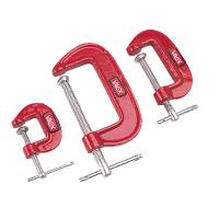 Set 3 morsetti a C - con serraggio a vite - misure assortite - Valex - 1454573 - 8004878693755 - DMwebShop