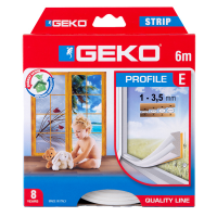 Guarnizione adesiva per isolamento Strip - fessura 1-3 mm - 6 mt - gomma - bianco - Geko - 1000/5 - 8014846100123 - DMwebShop