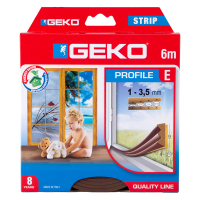 Guarnizione adesiva per isolamento Strip - fessura 1-3 mm - 6 mt - gomma - marrone - Geko - 1000/3 - 8014846100116 - DMwebShop