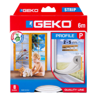 Guarnizione adesiva per isolamento STRIP - fessura 2-5 mm - 6 mt - gomma - bianco - Geko - 1000/9 - 8014846200120 - DMwebShop
