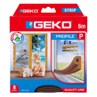 Guarnizione adesiva per isolamento STRIP - fessura 2-5 mm - 6 mt - gomma - marrone - Geko - 1000/7 - 8014846200113 - DMwebShop