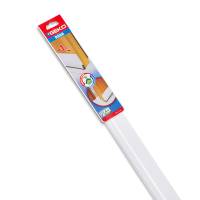 Paraspifferi per porte door - con spazzola fissa e feltro - 100 cm - pvc flessibile - bianco - Geko - 1500/12 - 8014846100314 - DMwebShop