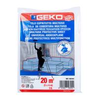 Telo copritutto - 4 x 5 mt - 20 mq - 95-105 gr - HDPE - trasparente - Geko - 100/324 - 8014846003004 - DMwebShop