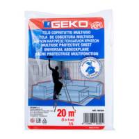 Telo copritutto - 4 x 5 mt - 20 mq - 95-105 gr - HDPE - trasparente - Geko - 100/324 - 8014846003004 - DMwebShop