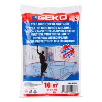 Telo coprituttto - 4 x 4 mt - 16 mq - 230-240 gr - HDPE - trasparente - conf. 3 pezzi - Geko - 100/314 - 8014846002847 - DMwebShop