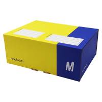 Scatola automontante per ecommerce Pick e Post - M - 36 x 24 x 12 cm - giallo-blu - Blasetti - 0263 - 8007758026315 - DMwebShop