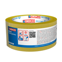 Nastro mascheratura telato Beton - per esterni e superfici ruvide - 5 cm x 50 mt - giallo - conf. 3 pezzi - Geko - 21000/615 - 8014846539176 - DMwebShop