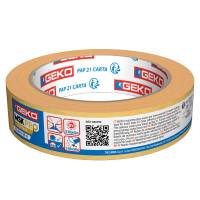 Nastro mascheratura PRO Perfect - per lavori di precisione - 2,5 cm x 50 mt - carta washi - oro - conf. 6 pezzi - Geko - 21000/834 - 8014846535727 - DMwebShop