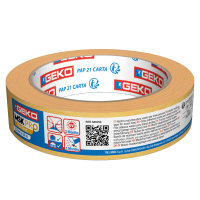 Nastro mascheratura PRO Perfect - per lavori di precisione - 2,5 cm x 50 mt - carta washi - oro - conf. 6 pezzi - Geko - 21000/834 - 8014846535727 - DMwebShop