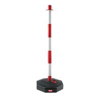 Colonnina segnaletica con base riempibile - H 85 cm - bianco-rosso - Valex - 1960445 - 8004878662867 - DMwebShop