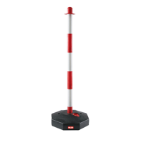 Colonnina segnaletica con base riempibile - H 85 cm - bianco-rosso - Valex - 1960445 - 8004878662867 - DMwebShop