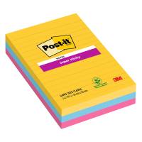 Blocco Super Sticky - 4690-3SS-CARN - a righe - 101 x 152 mm - colori Carnival - 90 fogli - conf. 3 pezzi - Post-it - 7100234250 - 51141998848 - DMwebShop