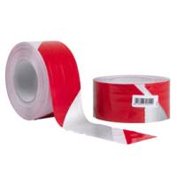 Nastro segnaletico SIGNAL 70 mm x 100 mt bianco rosso riflettente - 13563