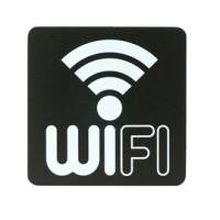 Pittogramma adesivo Wifi 16 x 16 cm PVC nero bianco - 11885
