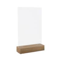 Portadepliant verticale con base in legno 15 x 21 cm acrilico - 14797