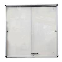 Bacheca per interni - con anta scorrevoli - fondo bianco magnetico - 12 fogli A4 - verticale - Starline - 2380-6 - 2380/6 - 8025133129284 - DMwebShop