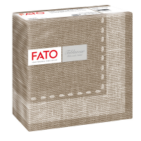 Tovagliolo linea AirLaid - carta - 40 x 40 cm - cachemire-caffe' - conf. 50 pezzi - Fato - 88403800 - 8000664840389 - DMwebShop