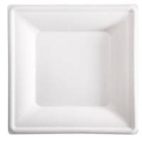 Piatto piano monouso - quadrato - 26 x 26 cm - canna da zucchero - bianco - conf. 50 pezzi - Signor Bio - BPS003BIO50B - 8055715780534 - DMwebShop