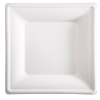 Piatto piano monouso - quadrato - 26 x 26 cm - canna da zucchero - bianco - conf. 50 pezzi - Signor Bio - BPS003BIO50B - 8055715780534 - DMwebShop