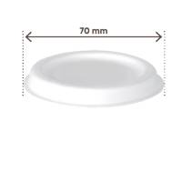 Coperchio in canna da zucchero - per coppetta porta salsa monouso 60 ml - bianco - conf. 100 pezzi - Signor Bio - BCL001BIO100B - 8055715782613 - DMwebShop