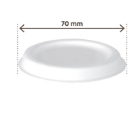 Coperchio in canna da zucchero - per coppetta porta salsa monouso 60 ml - bianco - conf. 100 pezzi - Signor Bio - BCL001BIO100B - 8055715782613 - DMwebShop