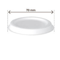 Coperchio in canna da zucchero - per coppetta porta salsa monouso 60 ml - bianco - conf. 100 pezzi - Signor Bio - BCL001BIO100B - 8055715782613 - DMwebShop