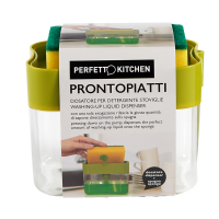 Dispenser detersivo stoviglie ProntoPiatti - con spugna abrasiva - 350 ml - Perfetto - 29118 - 8052474291189 - DMwebShop
