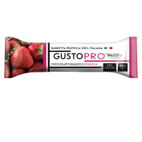 Barretta proteica GustoPro - cioccolato bianco e fragola - 40 gr - Falco - 01-0401 - 8033501516246 - DMwebShop