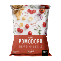 Chips di mais e riso al pomodoro - 70 gr - conf. 10 pezzi - Snack Italy - A009 - 18033509630040 - DMwebShop