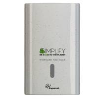 Distributore carta igenica interfogliata Simplify - 16,5 x 13,5 x 26,5 cm - white wood - Papernet - 421334 - 8024929009564 - DMwebShop