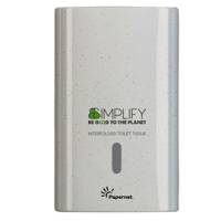 Distributore carta igenica interfogliata Simplify - 16,5 x 13,5 x 26,5 cm - white wood - Papernet - 421334 - 8024929009564 - DMwebShop