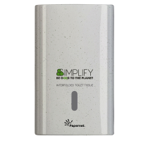 Distributore carta igenica interfogliata Simplify - 16,5 x 13,5 x 26,5 cm - white wood - Papernet - 421334 - 8024929009564 - DMwebShop