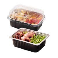 Contenitore alluminio stirato+coperchio in R-PET - 1 porzione - 17,8 x 13,6 x 3,7 cm - conf. 25 pezzi - Cuki Professional - 154229567 - 8003980600040 - DMwebShop