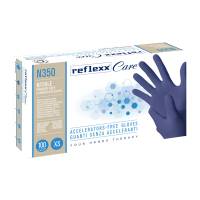 Guanti nitrile ipoallergenici N350 - senza acceleranti - taglia XS - blu - conf. 100 pezzi - Reflexx - N350/XS - 8032891633731 - DMwebShop