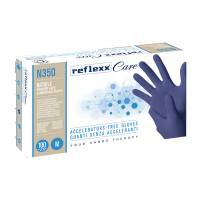 Guanti nitrile ipoallergenici N350 - senza acceleranti - taglia M - blu - conf. 100 pezzi - Reflexx - N350/M - 8032891633755 - DMwebShop