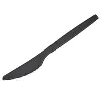 Coltello monouso in CPLA - 16 cm - nero - conf. 50 pezzi - Leone - Q2040.Z - 8024112017024 - DMwebShop